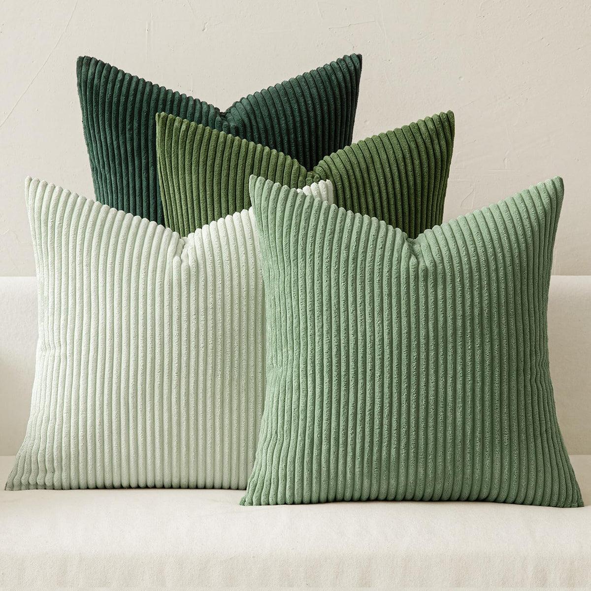 Forest Green Corduroy Pillow Cover (Set of 4)