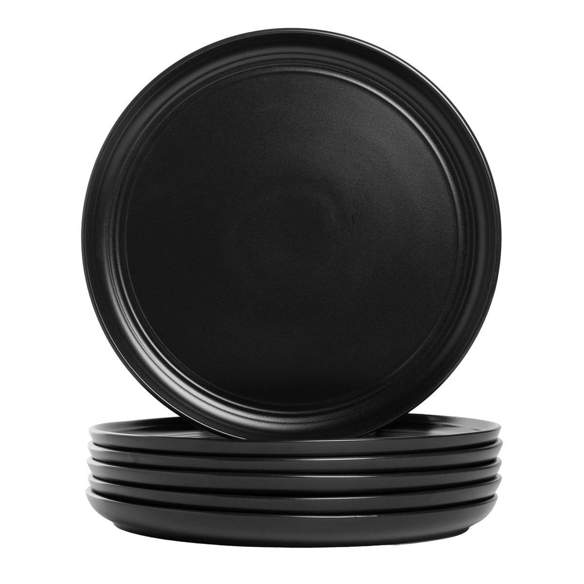 Matte Black Dinner Plates (Set of 6)