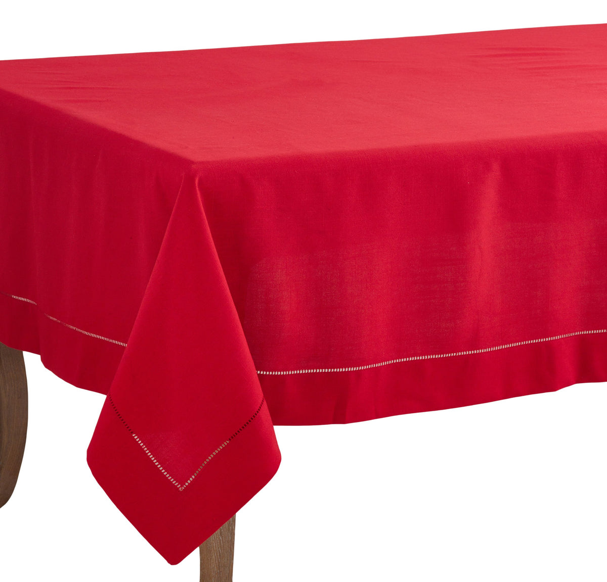 Red Hemstitched Tablecloth