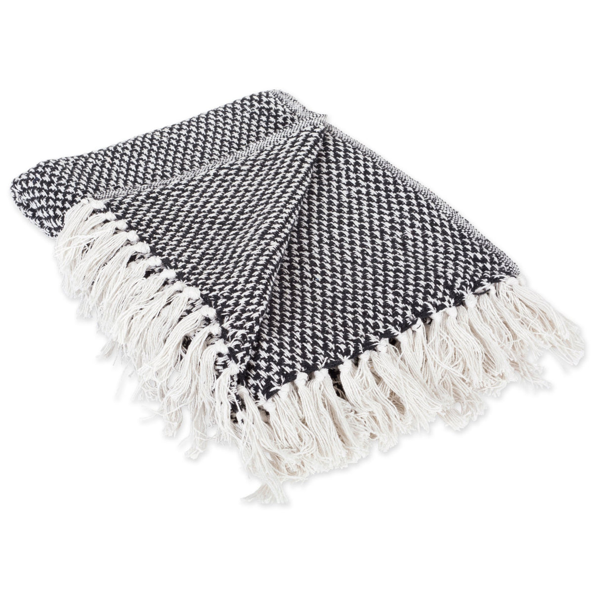Black Basket Weave Throw