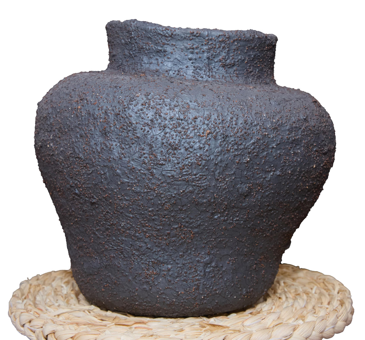Black Frosted Ceramic Vase