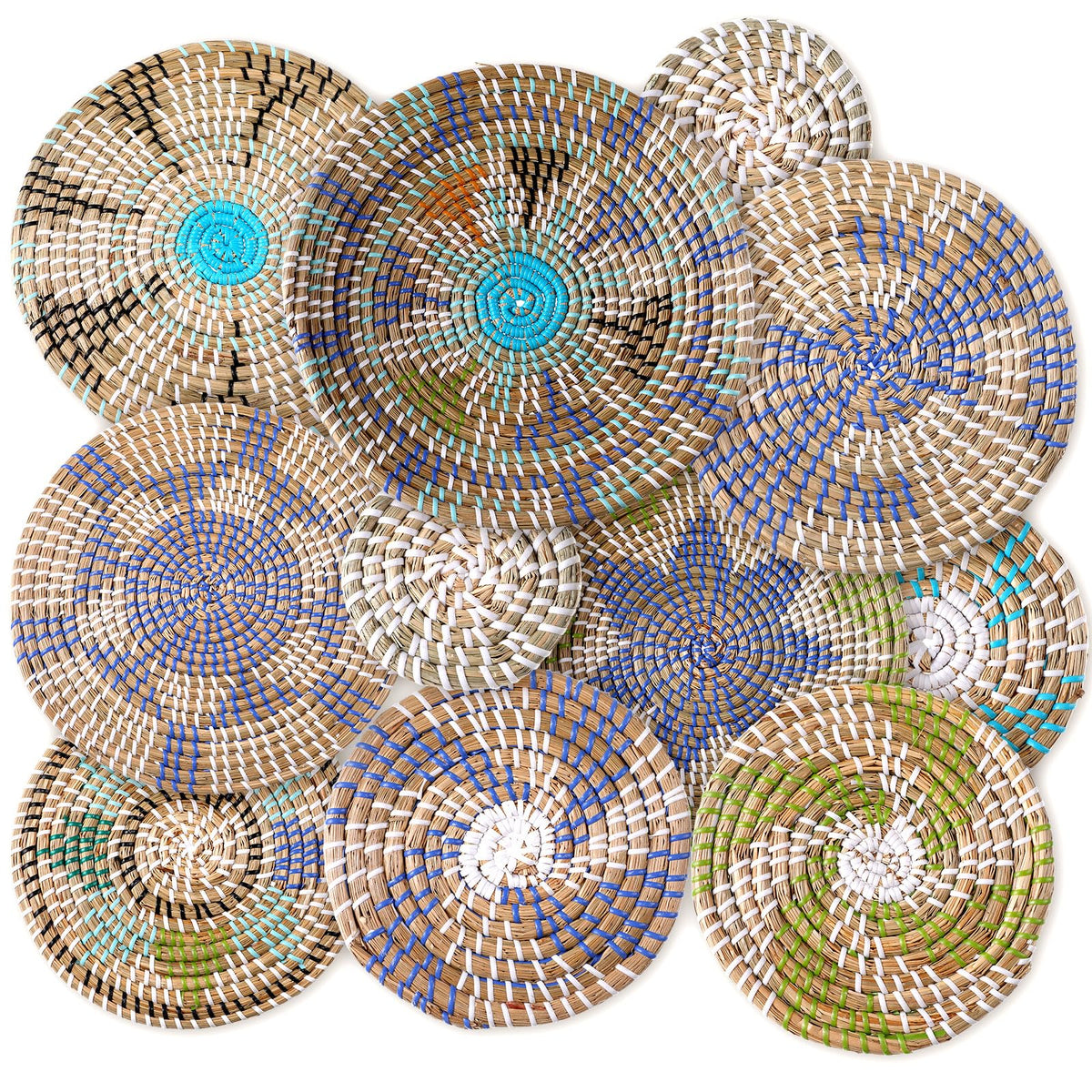 Woven Wall Baskets (Set of 11)