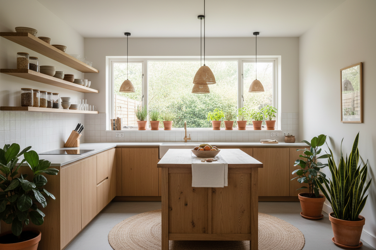 Mindful Kitchen Spaces: Simple, Natural, and Functional