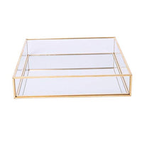 Gold Square Mirror Tray