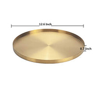 Gold Steel Candle Plate