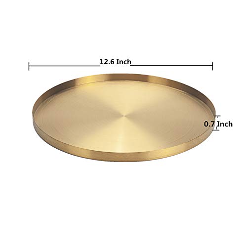 Gold Steel Candle Plate