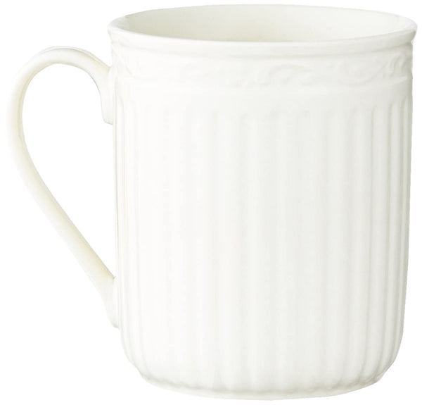 White Stoneware Mugs (Set of 4)