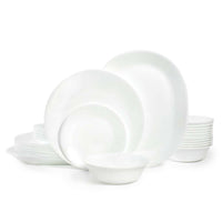 White Glass Dinner Set
