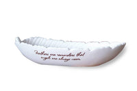 White Ceramic Feather Bowl