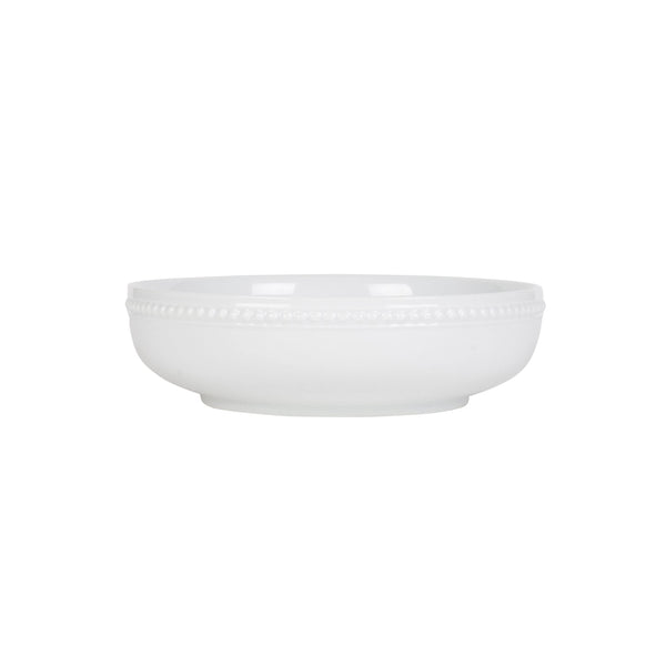 White Beaded Pasta Bowls (Set of 4)