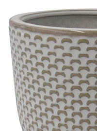 Ivory Textured Stoneware Planter