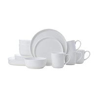 White Round Dinnerware (Set of 16)