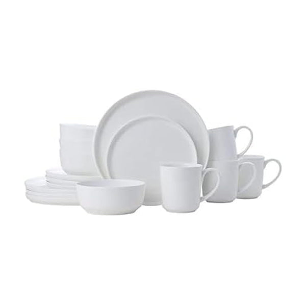 White Round Dinnerware (Set of 16)