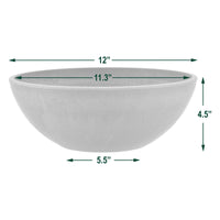 Charcoal Low Bowl Planter