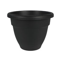 Black Rolled-Rim Planter