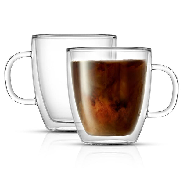 Double Wall Glass Mugs (Set of 2)