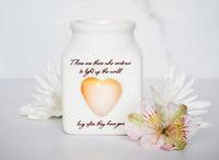 White Ceramic Heart Votive