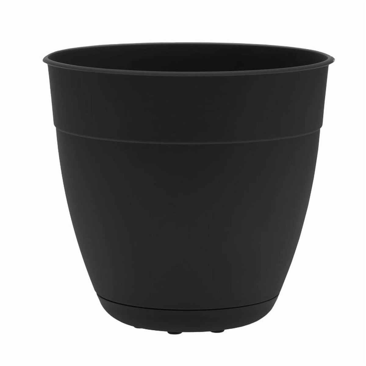 Black Planter With Saucer