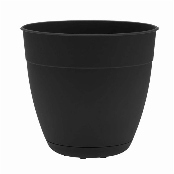 Black Planter With Saucer