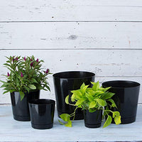 Black Cylinder Planter (Set of 3)