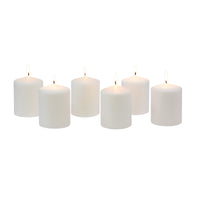 White Pillar Candles (Set of 6)