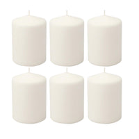 White Pillar Candles (Set of 6)