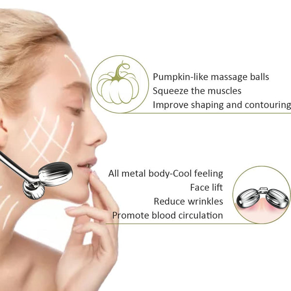 Steel Gua Sha & Face Roller Set