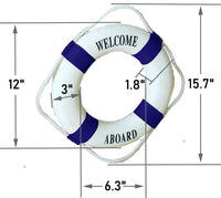 Navy Lifebuoy Wall Decor