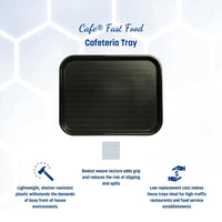 Black Cafeteria Tray (Set of 12)