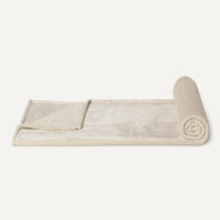 Beige Fleece Throw (Set of 2)