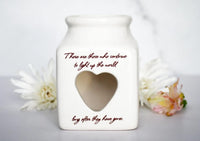 White Ceramic Heart Votive