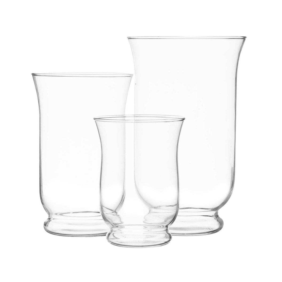Clear Glass Hurricane Holder (Set of 3)