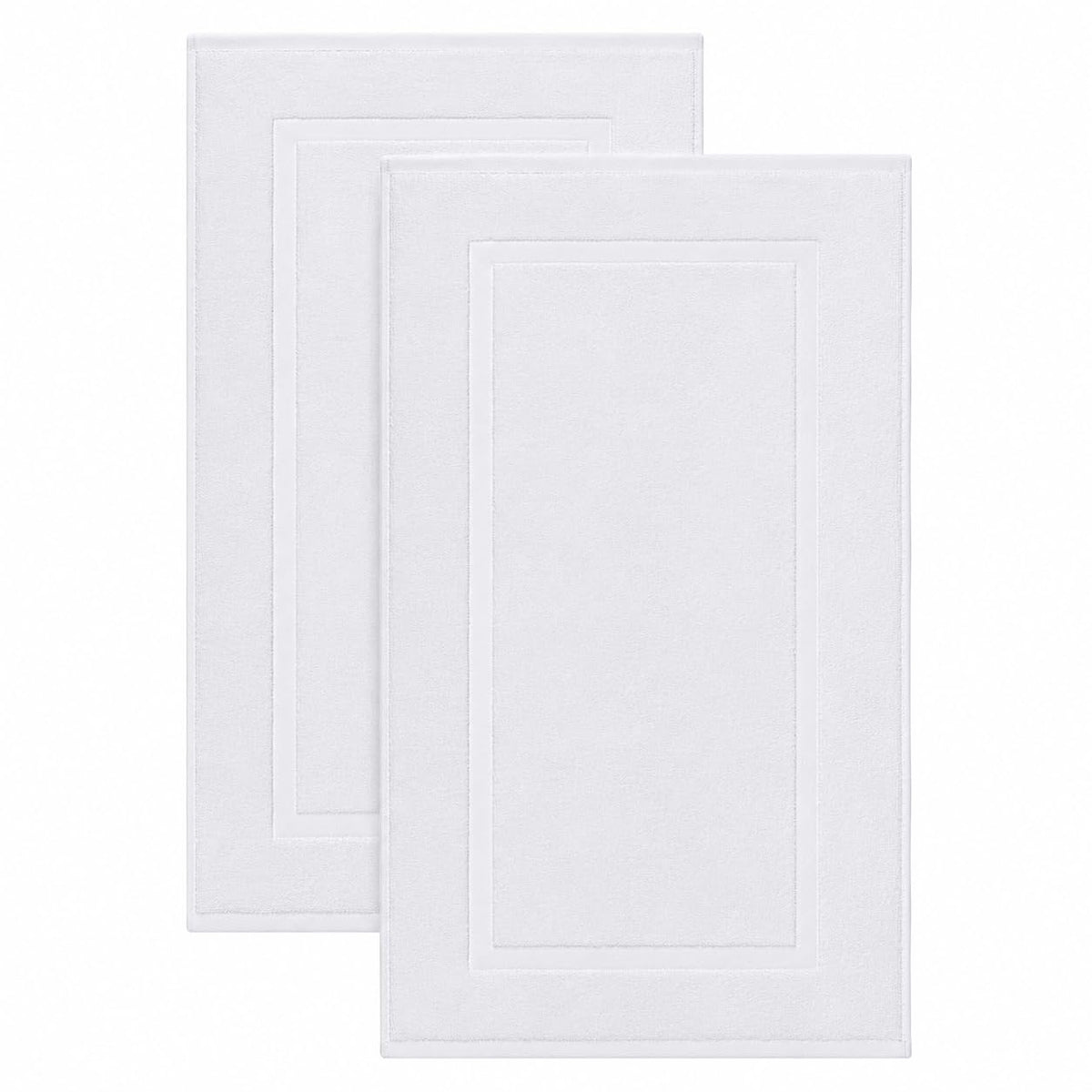 White Turkish Cotton Bath Mat (Set of 2)