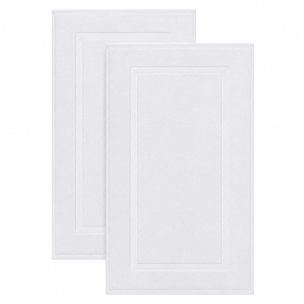 White Turkish Cotton Bath Mat (Set of 2)