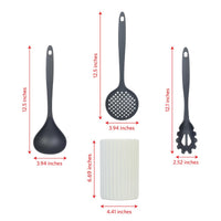 Grey Nonstick Kitchen Utensils (Set of 8)
