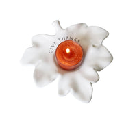 Ceramic Leaf Votive Holder