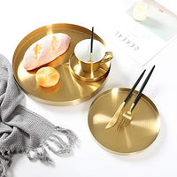 Gold Steel Candle Plate