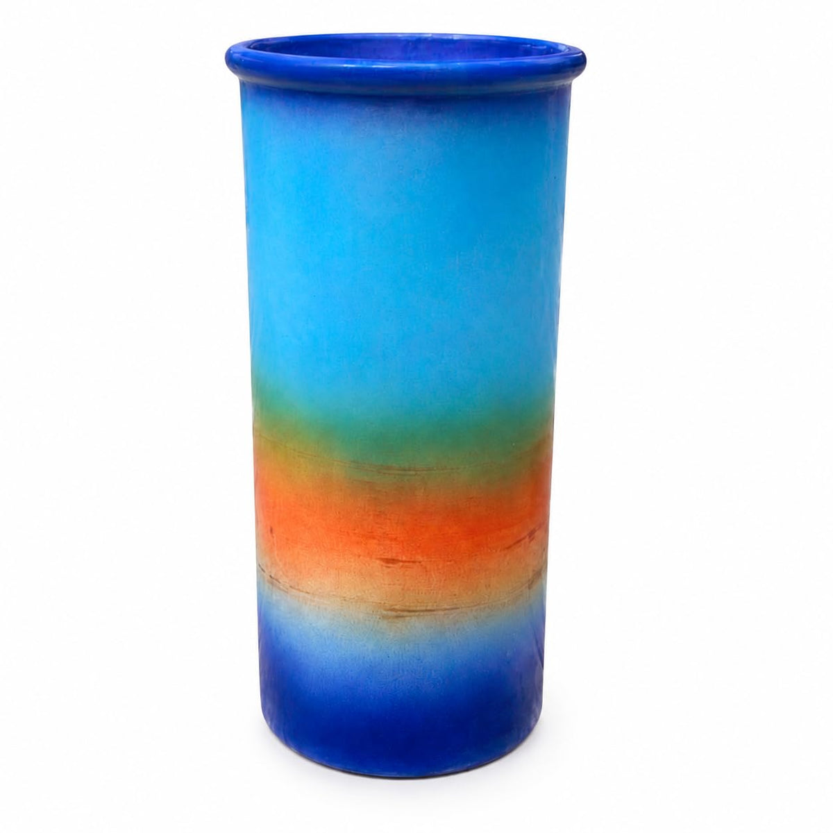 Ocean Blue Pottery Vase