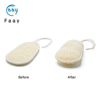 Cream Loofah Back Scrubber (Set of 3)