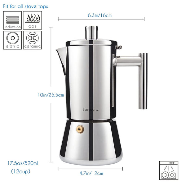 Steel Moka Espresso Pot