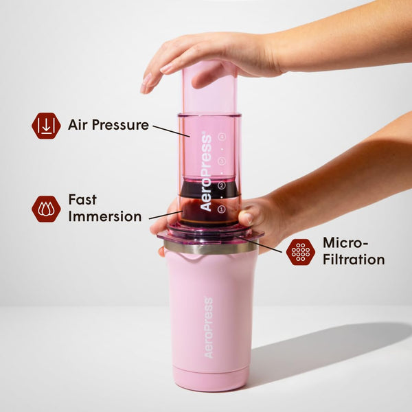 Pink Travel Coffee Press