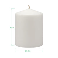White Pillar Candles (Set of 6)