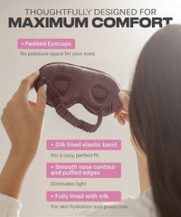 Mauve Contoured Silk Sleep Mask