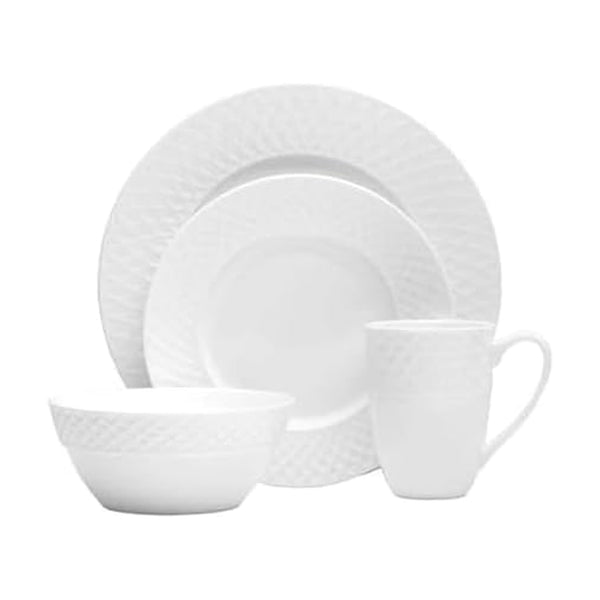 White Bone China Set (Set of 16)