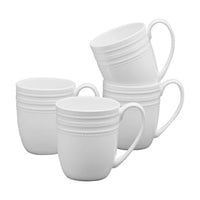 White Bone China Mugs (Set of 4)