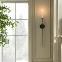 Black Twisted Wall Candle Sconces (Set of 2)