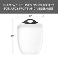 White Chop & Scoop Cutting Board