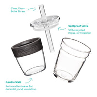 Glass Cold Cup with Lid