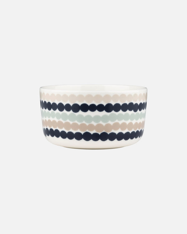 Beige & Green Stoneware Bowl