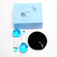 Blue Facial Ice Globes (Set of 2)